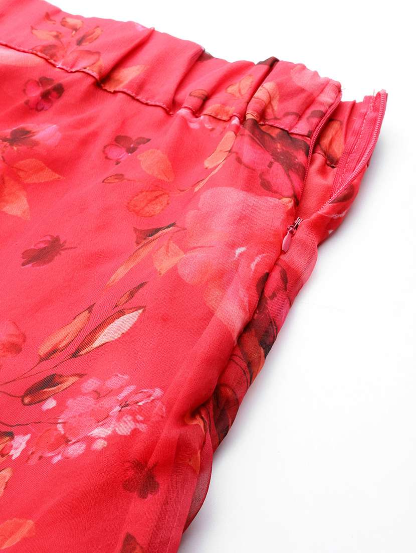 Self Design Skirt Top Set