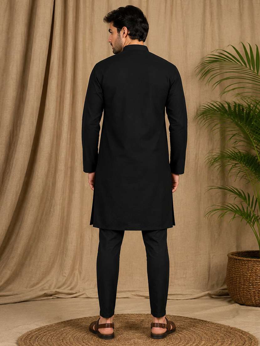 men pack of 2 solid kurta pyjama set - 19892488 -  Standard Image - 2