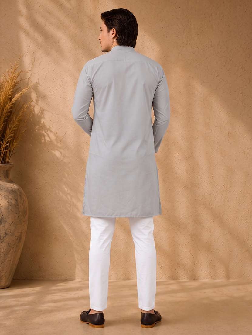 Men Pack Of 2 Solid Kurta Pyjama Set - 19892514 -  Standard Image - 2