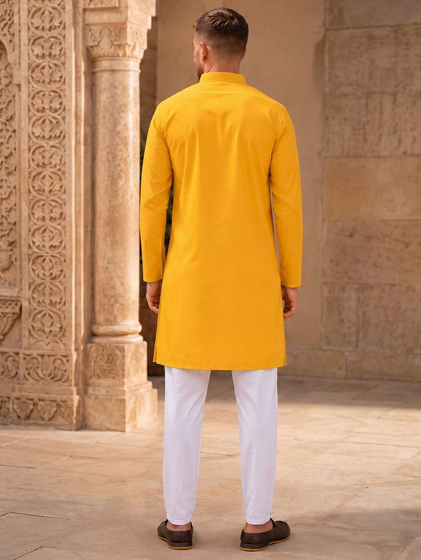 men pack of 2 solid mandarin neck kurta - 19895934 -  Standard Image - 2