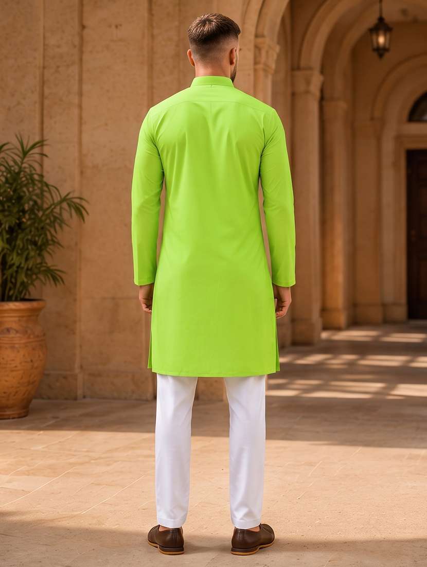 men pack of 2 solid mandarin neck kurta - 19895945 -  Standard Image - 2