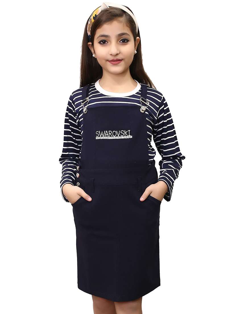 blue dungarees twin sets 