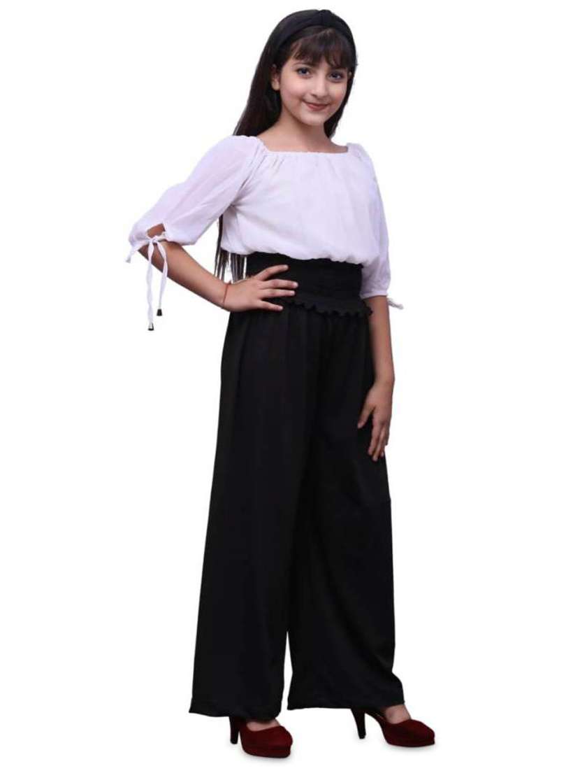 white solid square neck full length jumpsuit