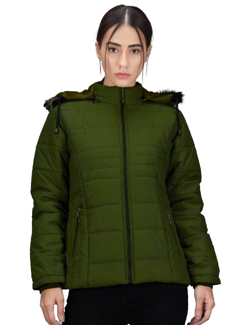 green nylon jacket