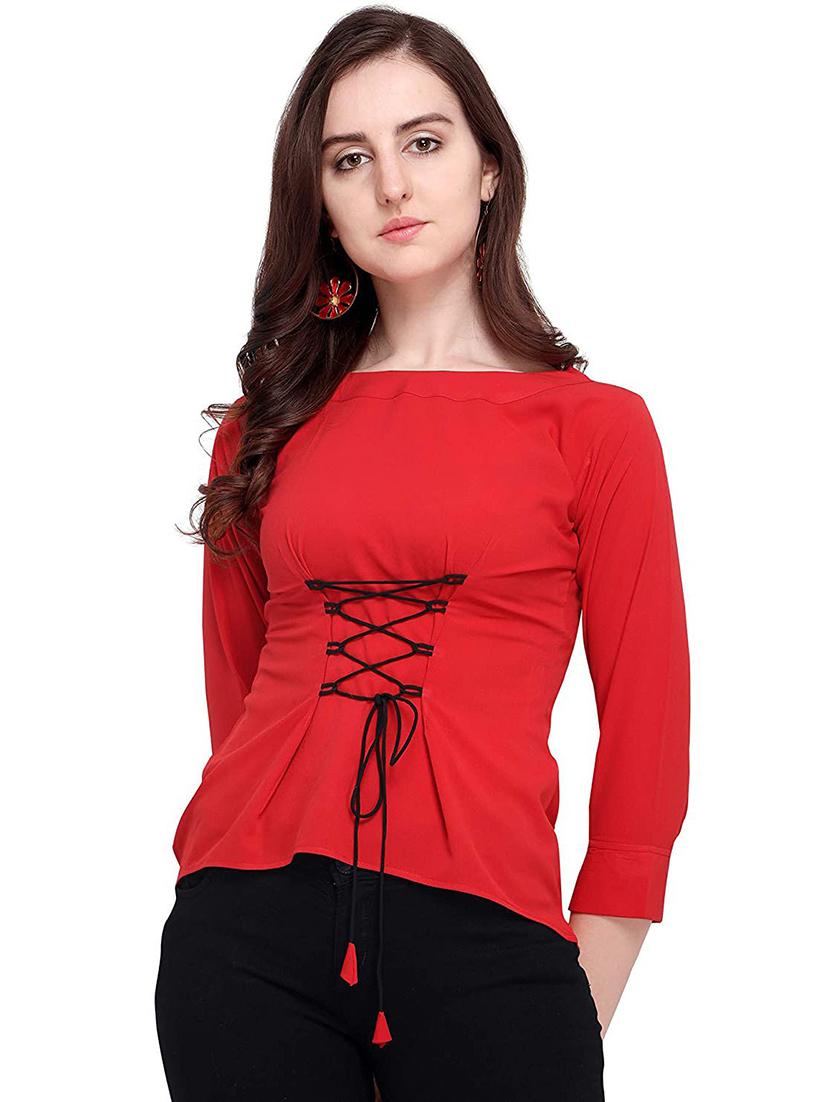 women's straight boat neck top - 19899934 - Zoom Image - 0