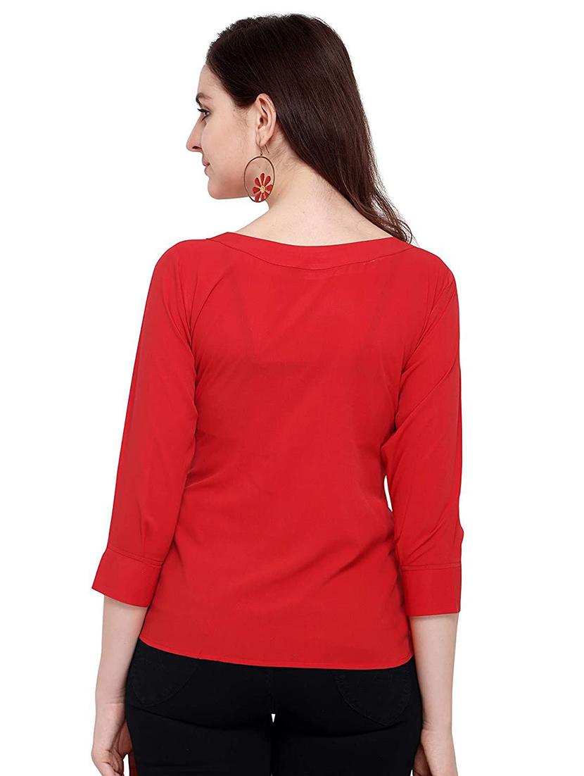 women's straight boat neck top - 19899934 - Standard Image - 2