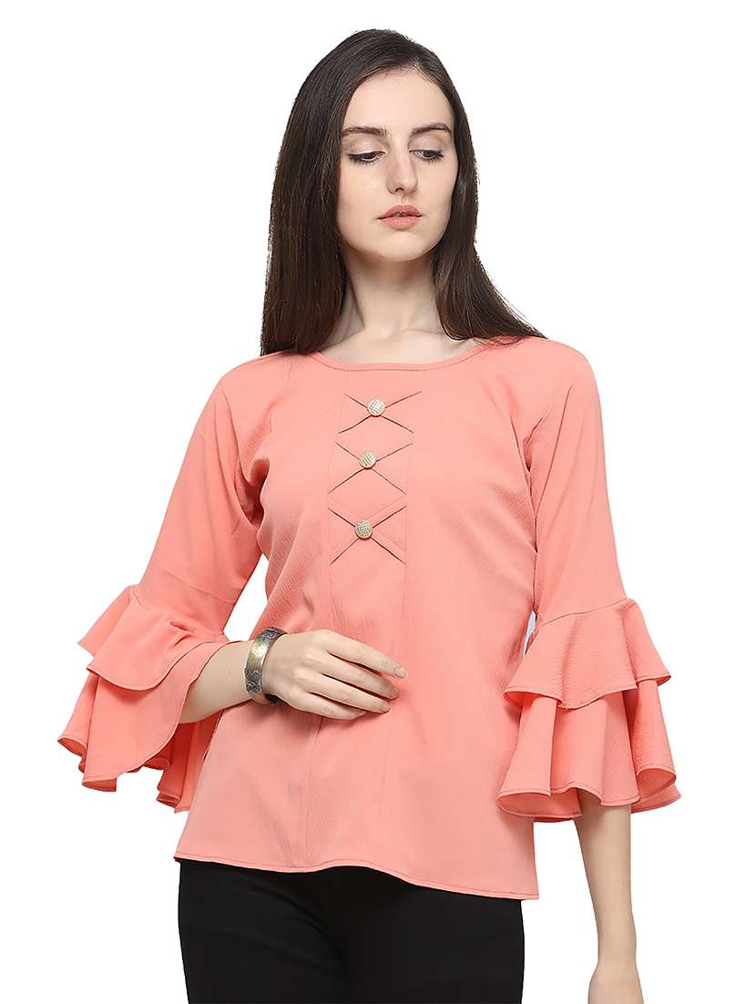 women's straight round neck top - 19899942 - Zoom Image - 0