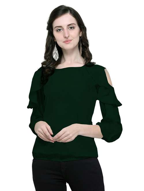 green solid straight top - 19899946 -  Standard Image - 0