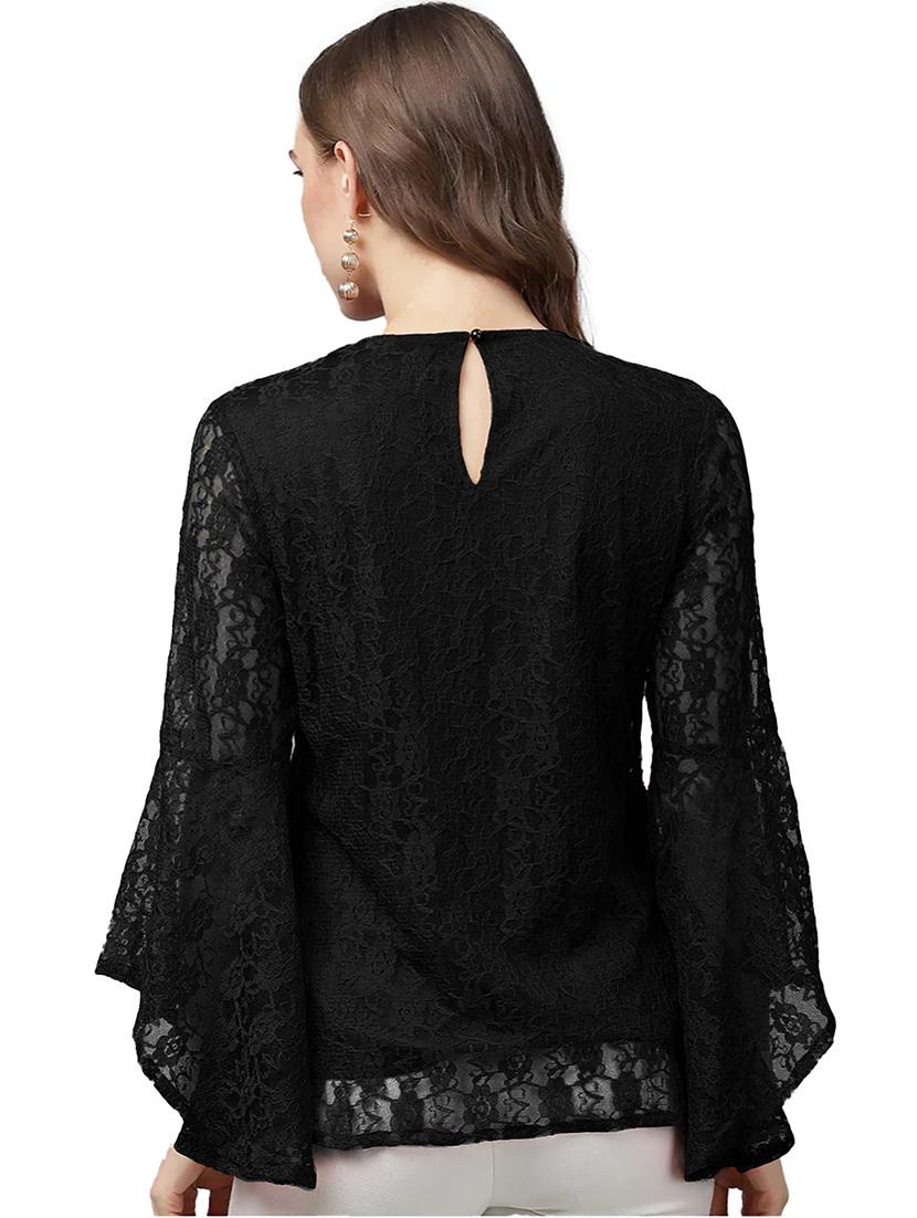 women's straight crew neck top - 19900014 - Standard Image - 2