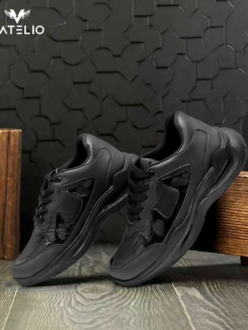 black lace up sport shoe - 19902779 - Standard Image - 0