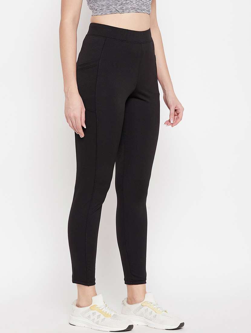 black solid nylon jegging - 19902800 - Standard Image - 2