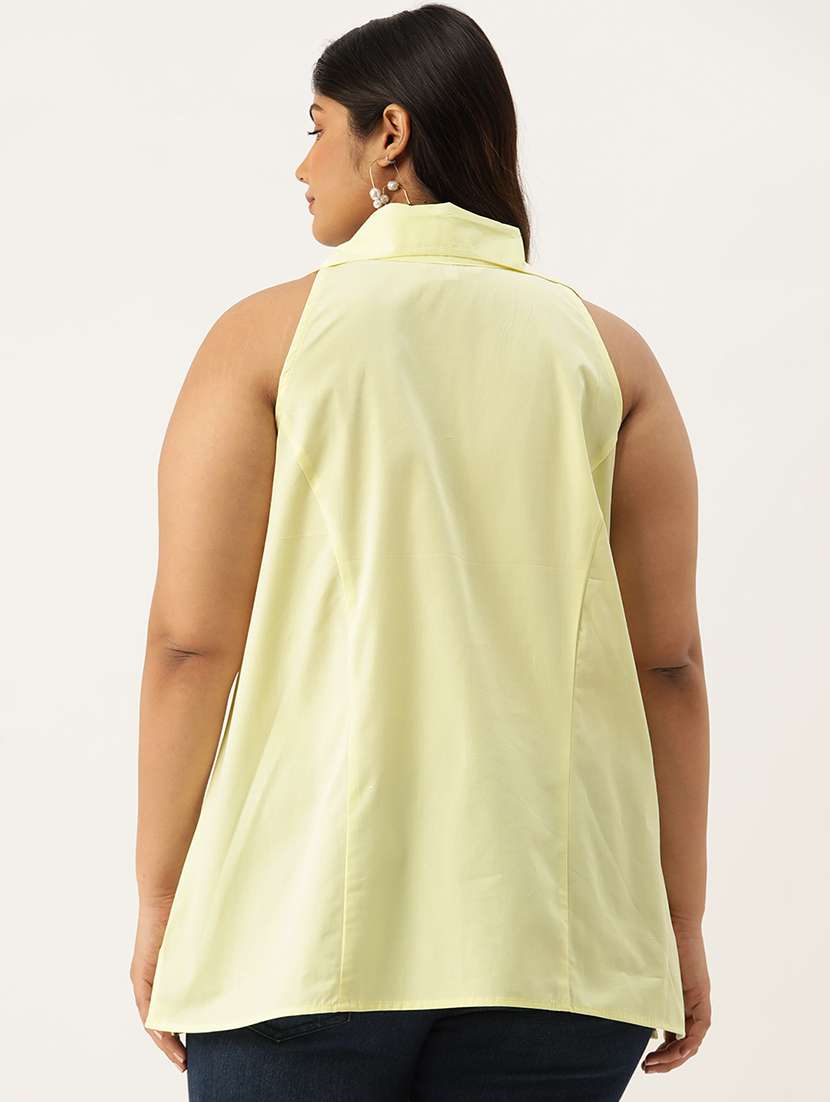women's straight collared top - 19902917 - Standard Image - 2