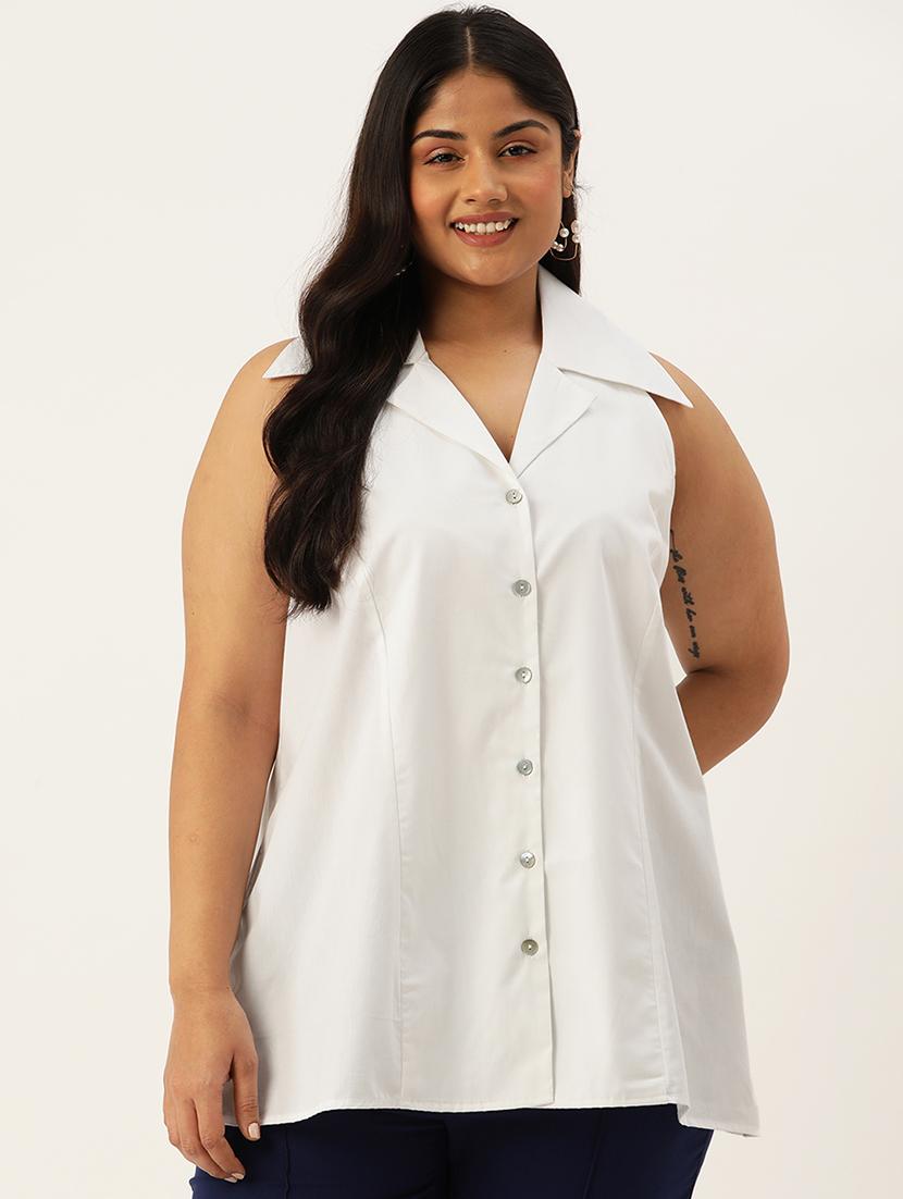 women's straight collared top - 19902918 - Zoom Image - 0