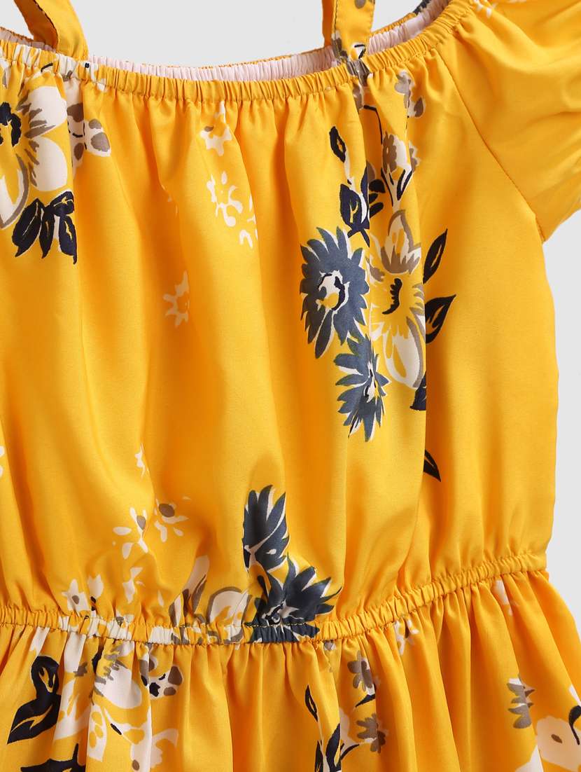 girls shoulder strap cold shoulder frock - 19903616 -  Standard Image - 2