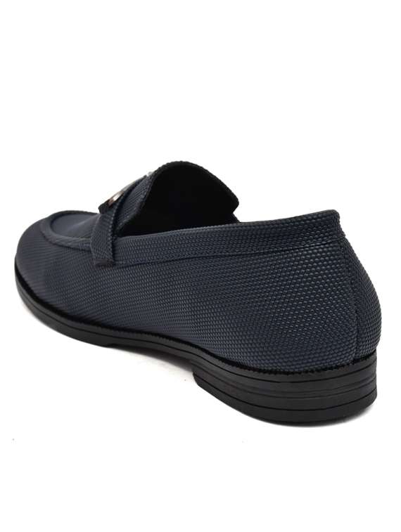 navy blue textured slip on loafer - 19903672 -  Standard Image - 2