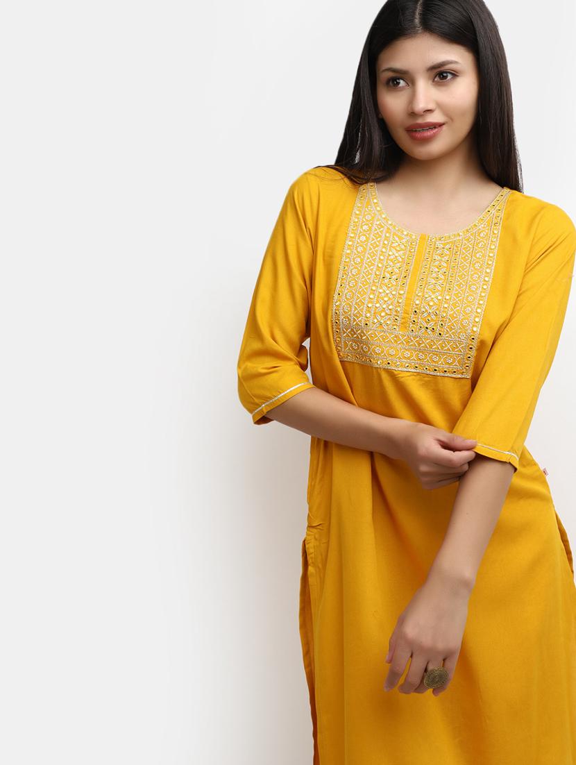 women's straight kurta - 19905019 - Standard Image - 2