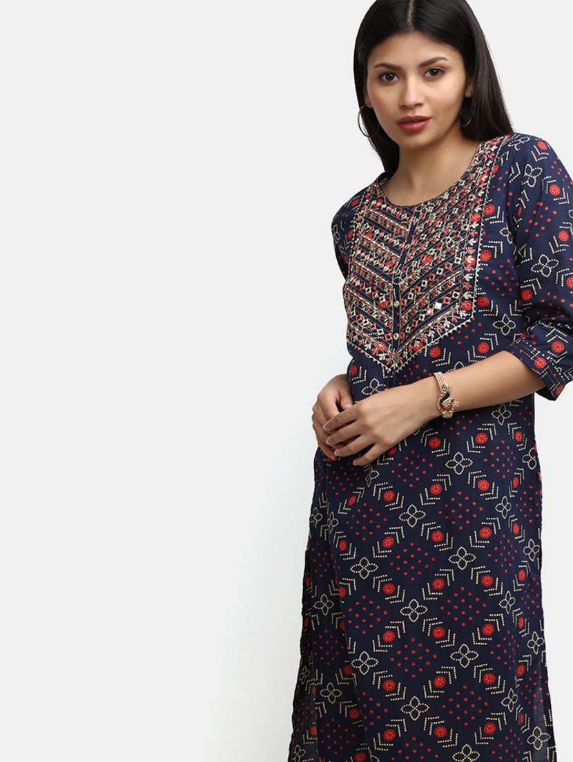 women's straight kurta - 19905030 - Standard Image - 2