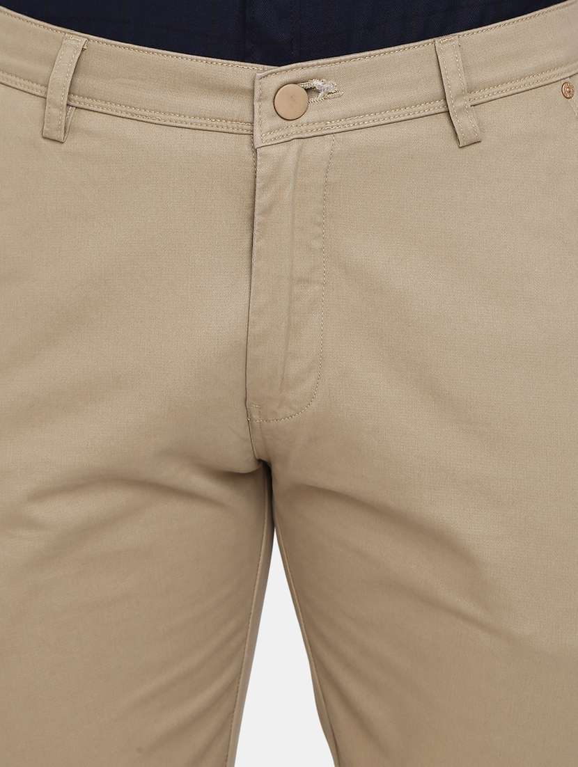 Men Solid Mid Rise Chinos Casual Trouser - 19905274 -  Standard Image - 2