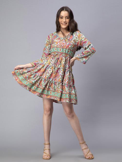 women's tiered dress floral dress - 19905841 - Standard Image - 0