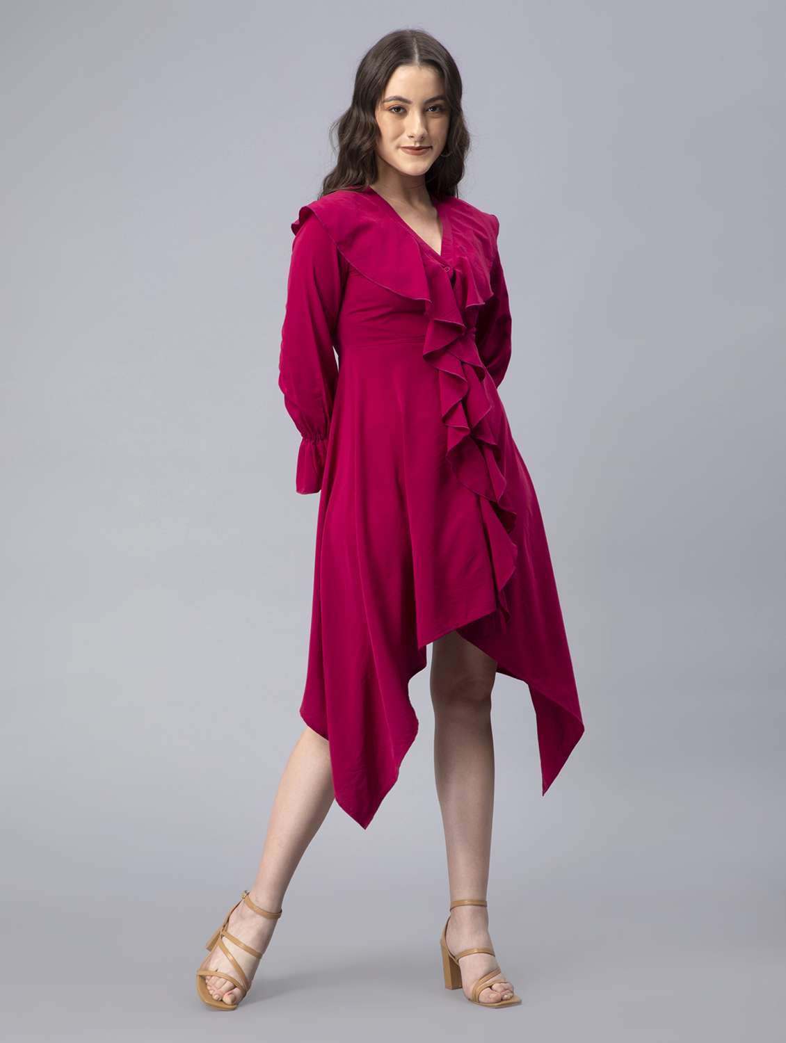 women's asymmetric solid dress - 19905843 -  Zoom Image - 0