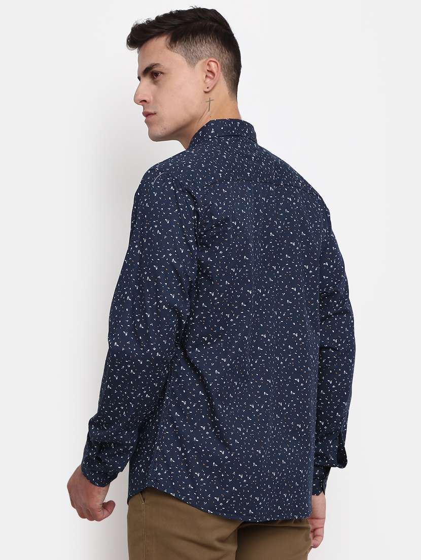 mens micro print casual shirt - 19905971 -  Standard Image - 2