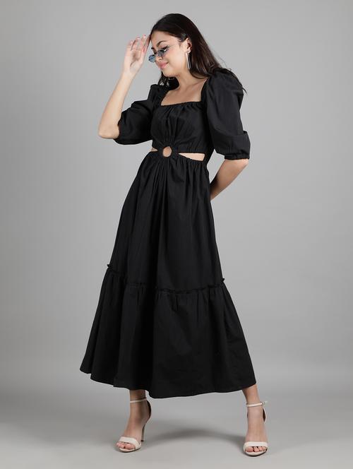 women's tiered dress solid dress - 19906250 - Standard Image - 0