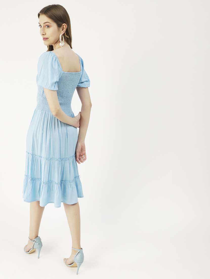 women's tiered dress solid dress - 19907135 - Standard Image - 2