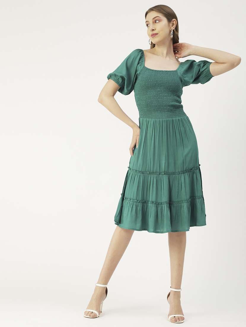 women's tiered dress solid dress - 19907136 - Zoom Image - 0