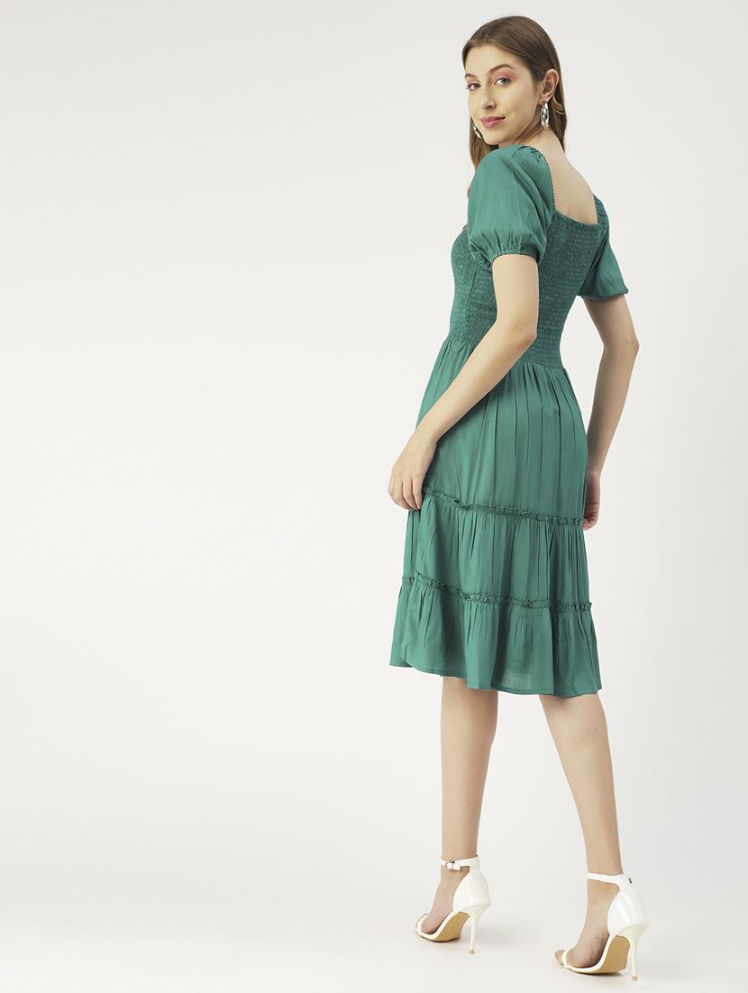 women's tiered dress solid dress - 19907136 - Standard Image - 2