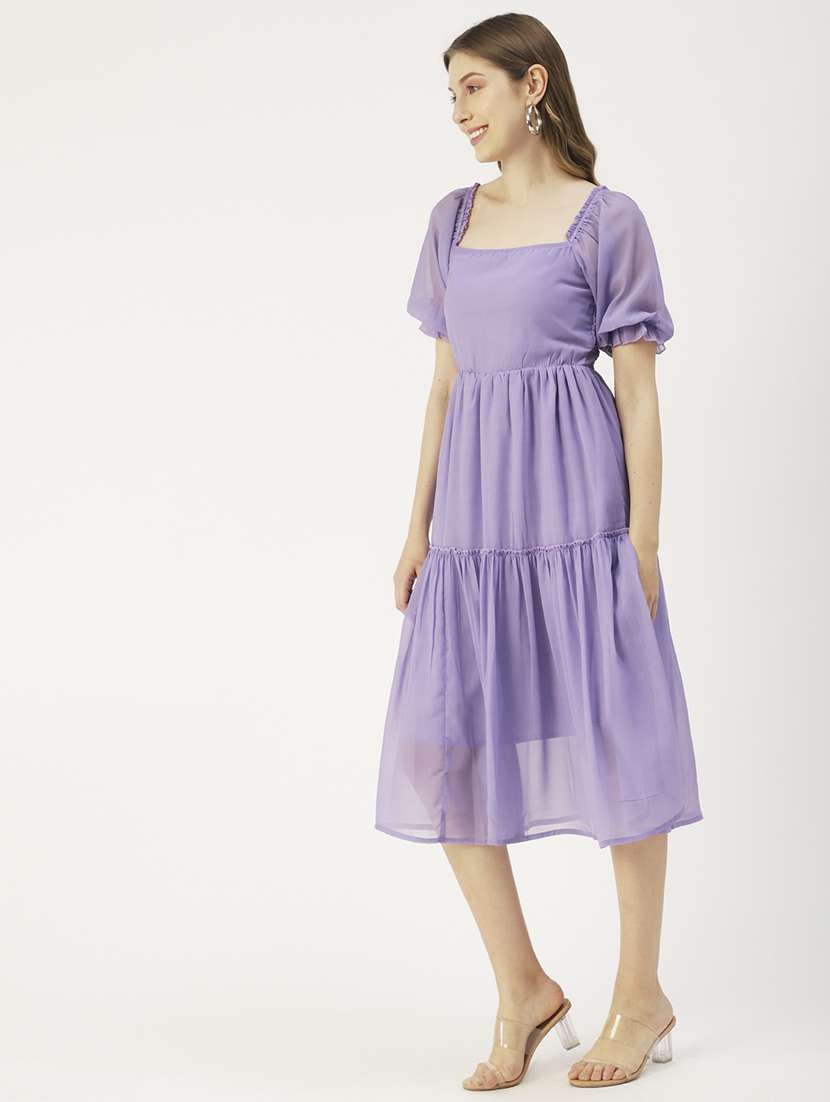 women's tiered dress solid dress - 19907149 -  Zoom Image - 0