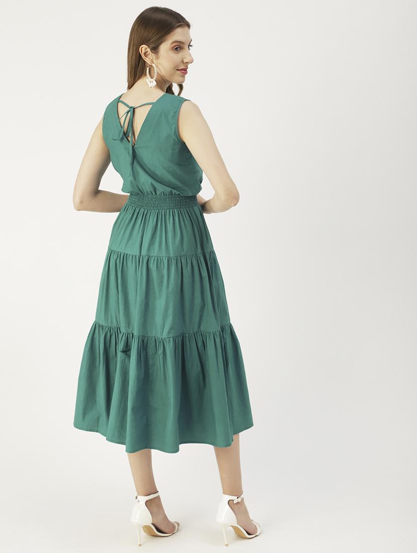 women's tiered dress solid dress - 19907162 - Standard Image - 2