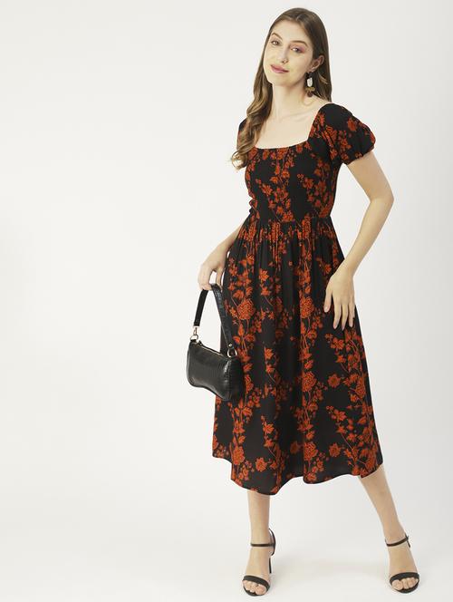 women's fit & flare floral dress - 19907167 -  Standard Image - 0