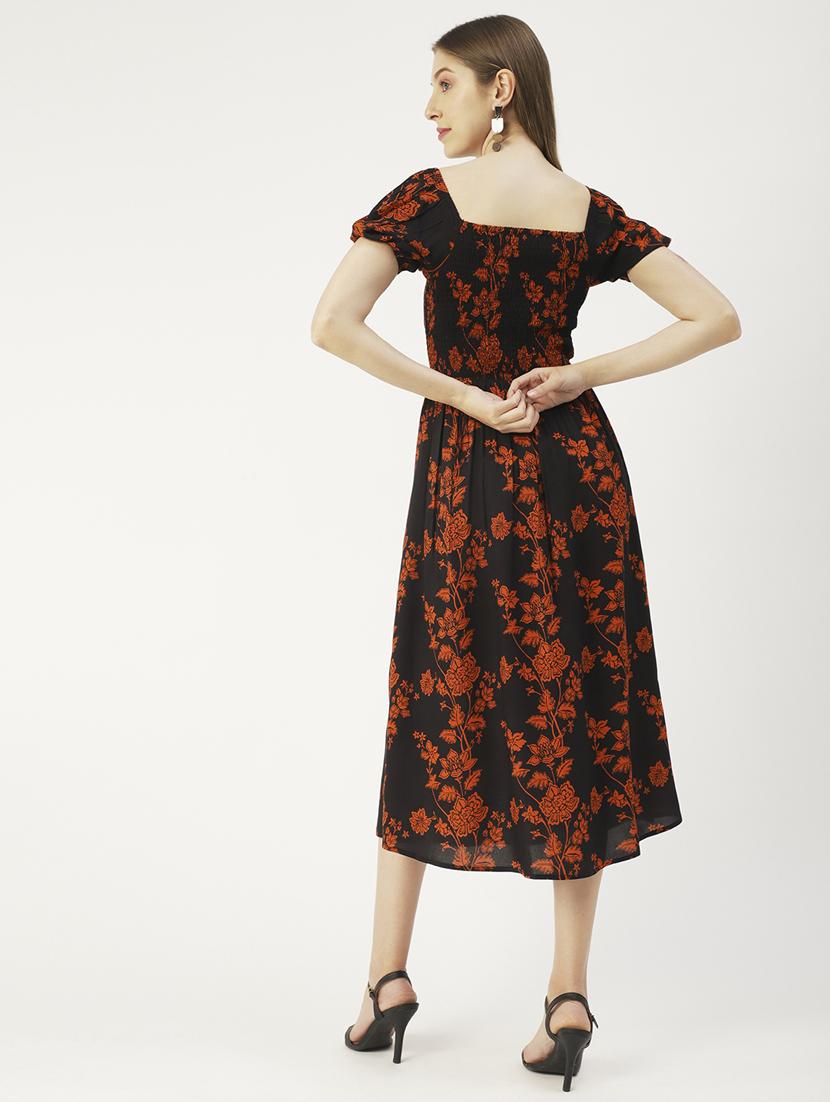 women's fit & flare floral dress - 19907167 - Standard Image - 2