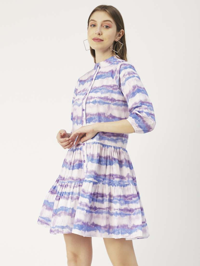 women's tiered dress printed dress