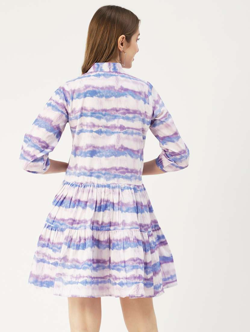 women's tiered dress printed dress - 19907173 -  Standard Image - 2