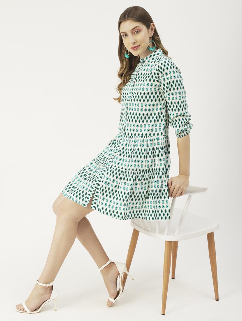 women's tiered dress geometric dress - 19907174 - Standard Image - 2