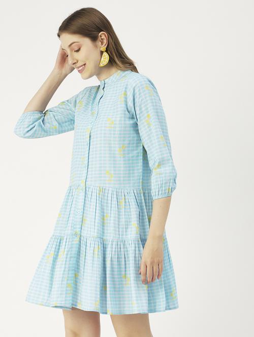women's tiered dress printed dress - 19907175 - Standard Image - 0