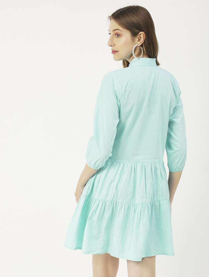 women's tiered dress solid dress - 19907177 - Standard Image - 2