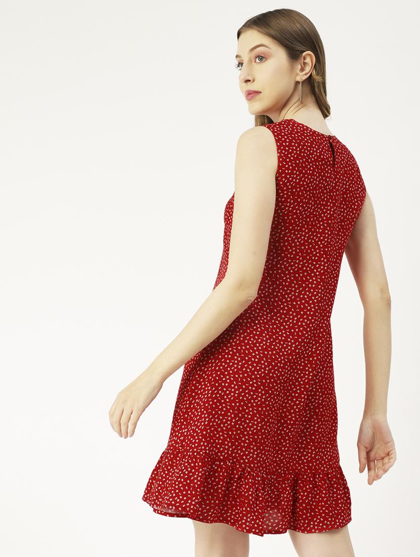 women's tiered dress micro print dress - 19907188 - Standard Image - 2