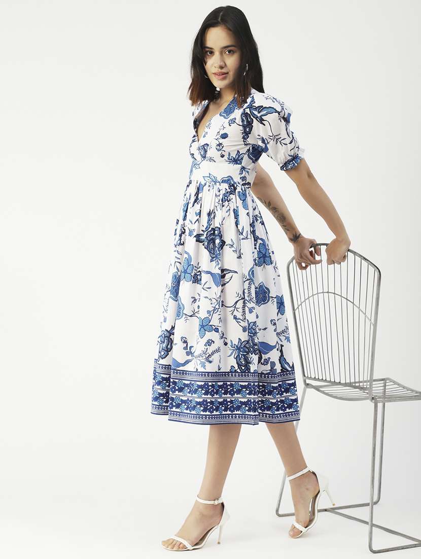 women's fit & flare floral dress