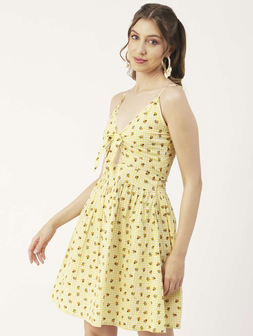 women's fit & flare printed dress