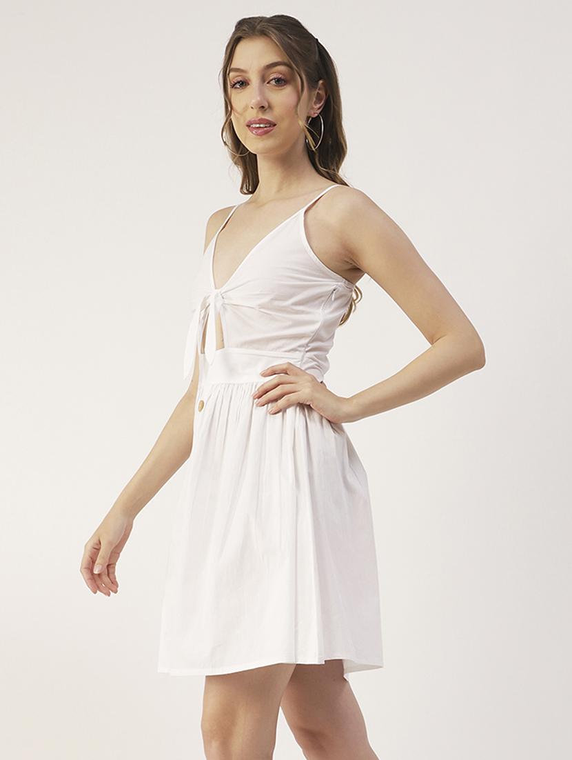 women's fit & flare solid dress - 19907212 - Zoom Image - 0
