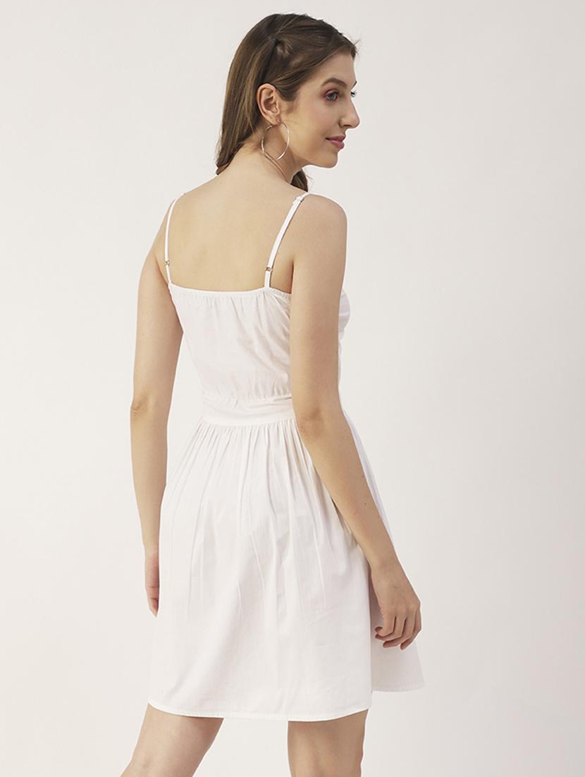 women's fit & flare solid dress - 19907212 - Standard Image - 2