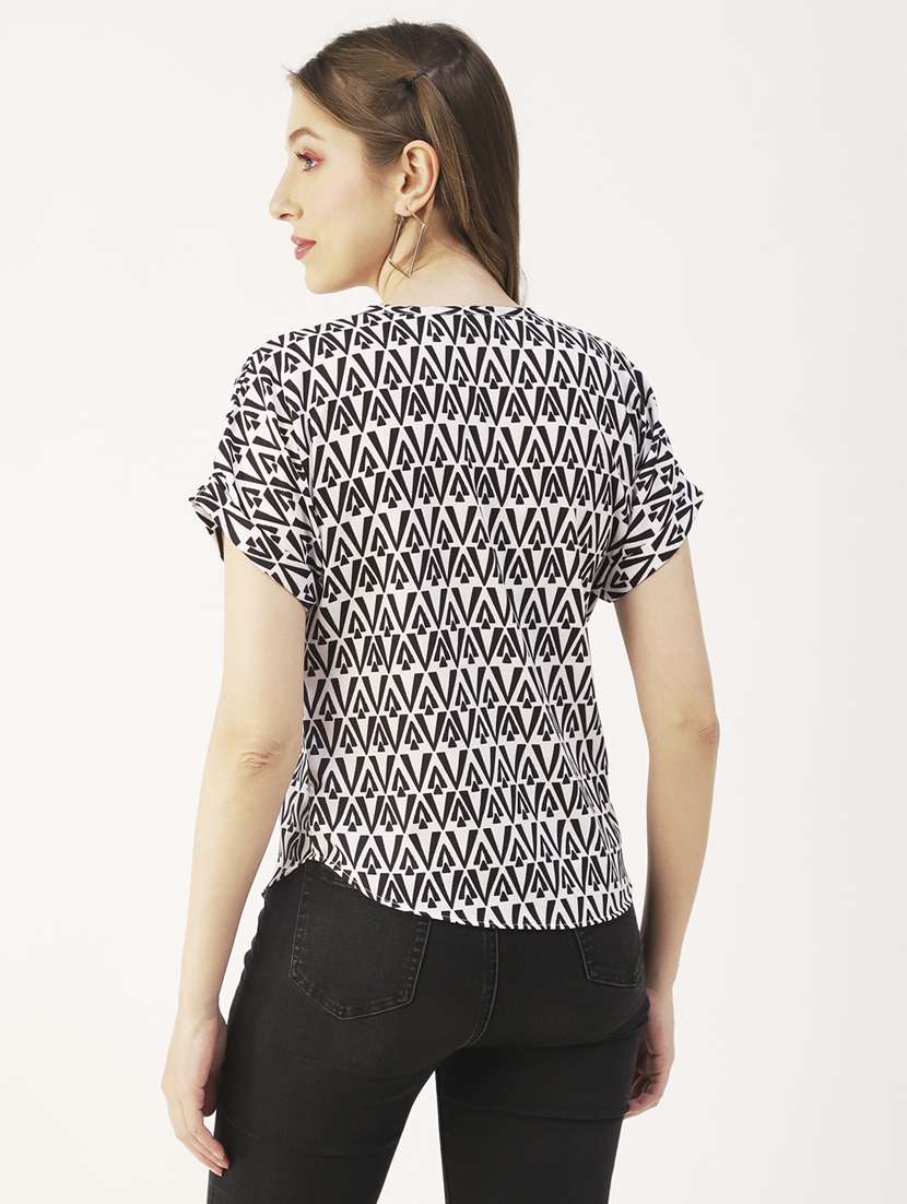 women's straight round neck top - 19907292 -  Standard Image - 2