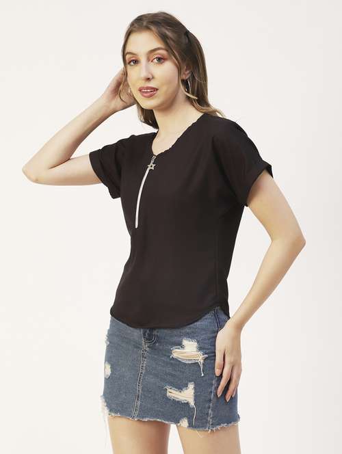 women's straight round neck top - 19907294 -  Standard Image - 0
