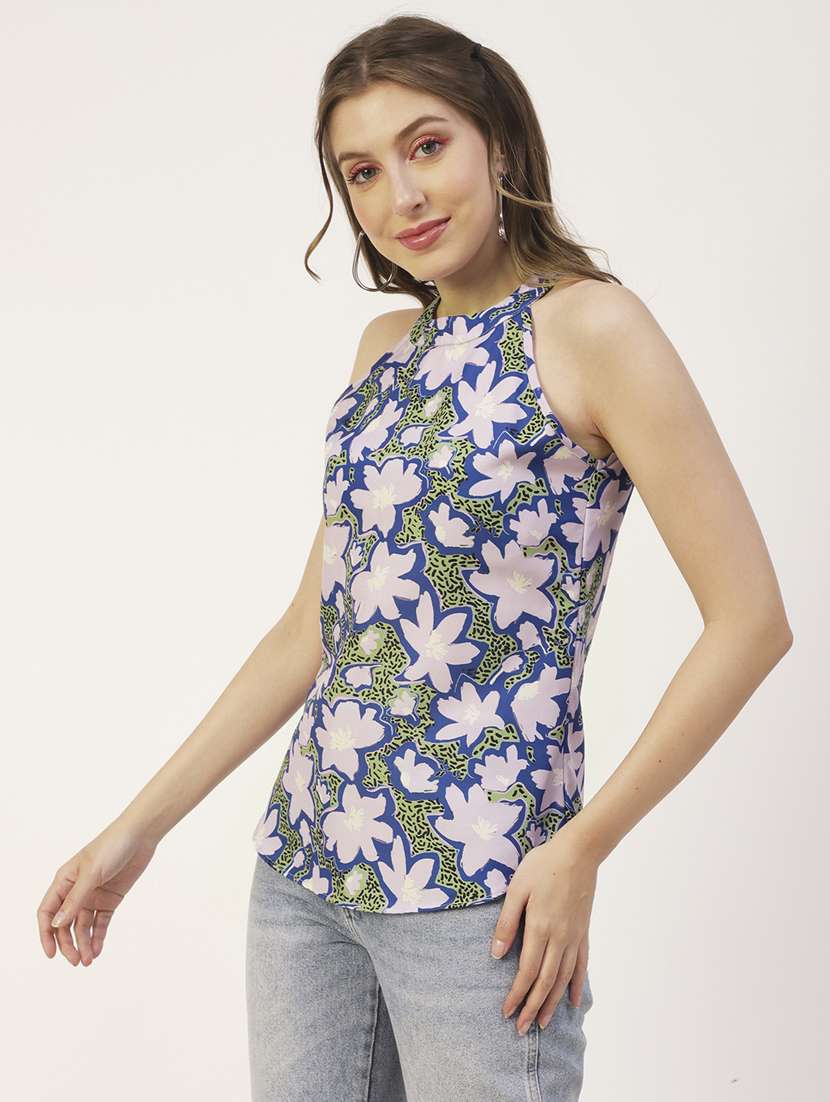 women's straight halter neck top