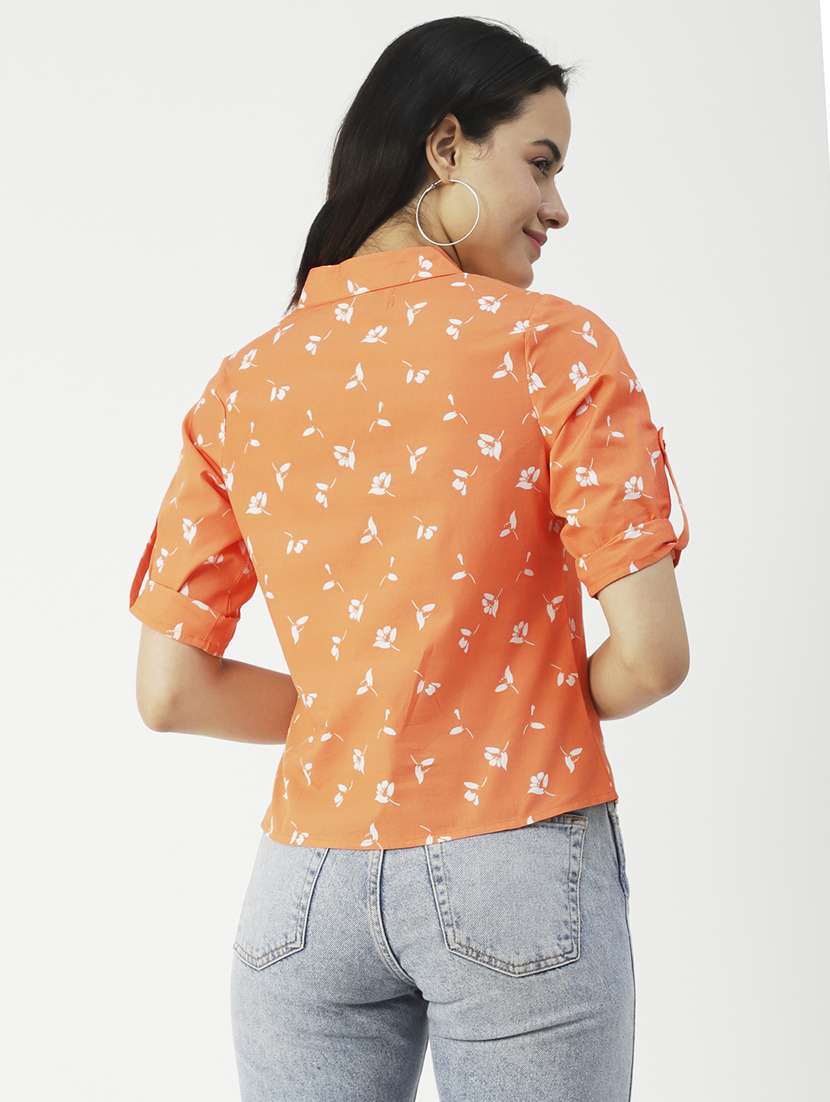 women's straight mandarin neck top - 19907315 -  Standard Image - 2