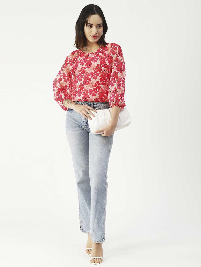 women's straight round neck top - 19907329 -  Standard Image - 2