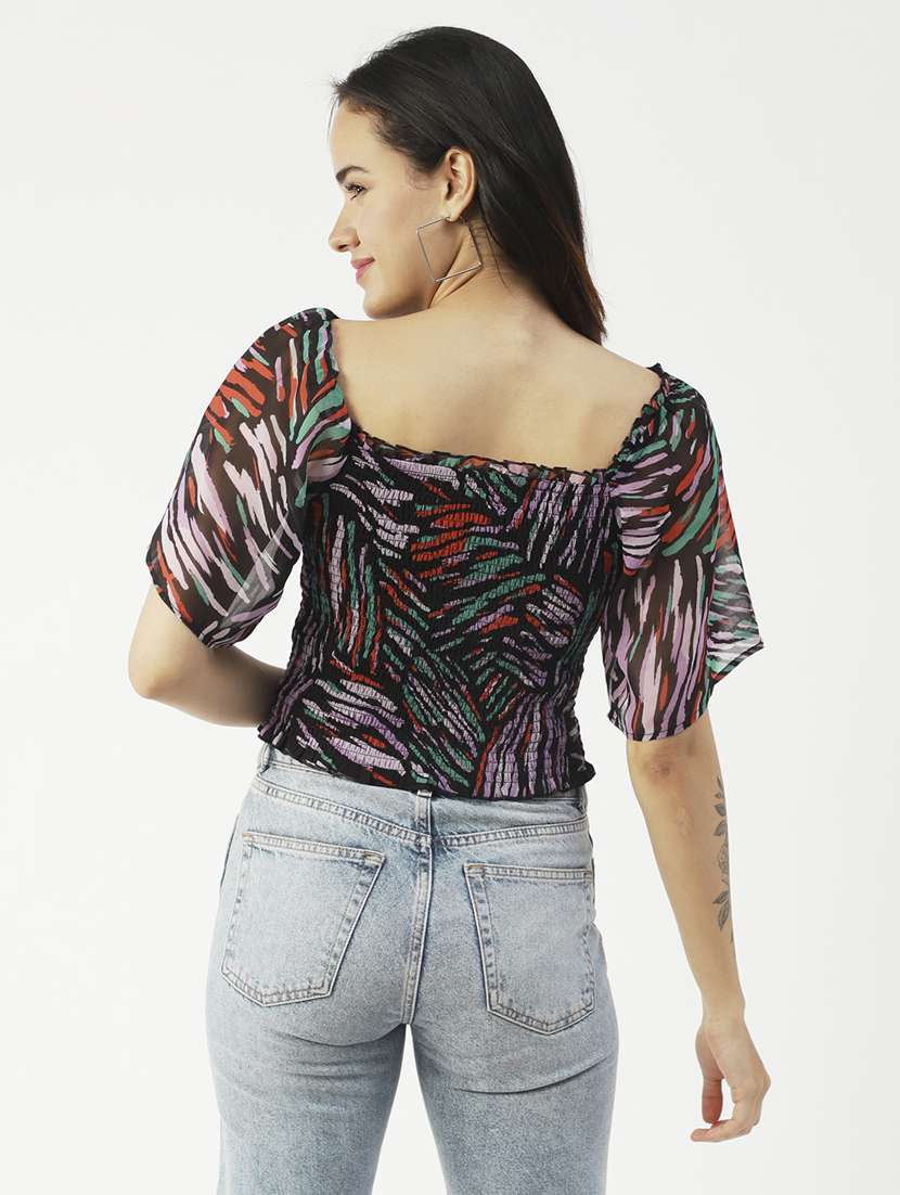 women's crop square neck top - 19907334 -  Standard Image - 2