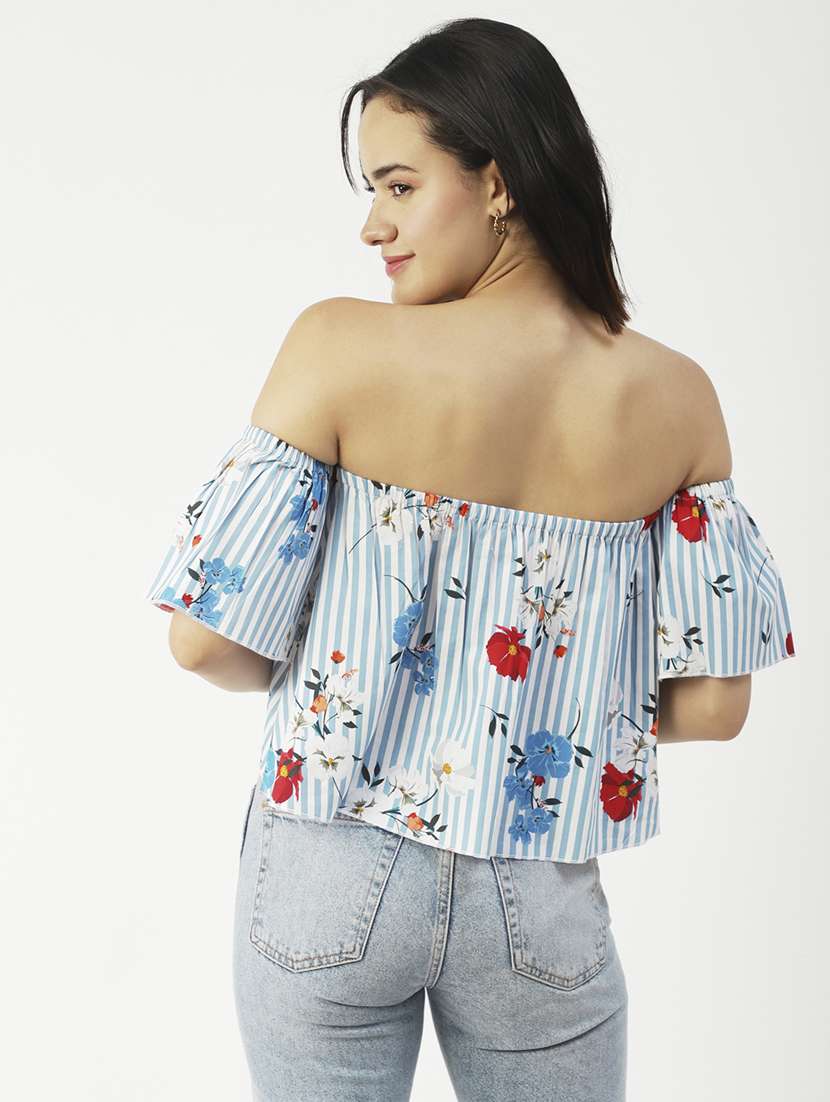 women's crop off shoulder top - 19907353 -  Standard Image - 2